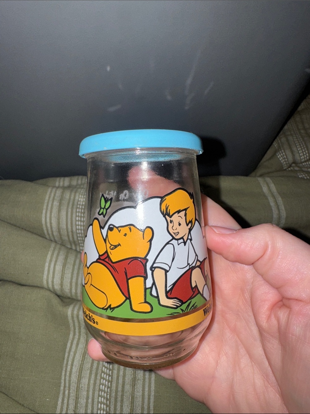 Disney Winnie the Pooh Vintage Welch’s Grape Jelly Jar